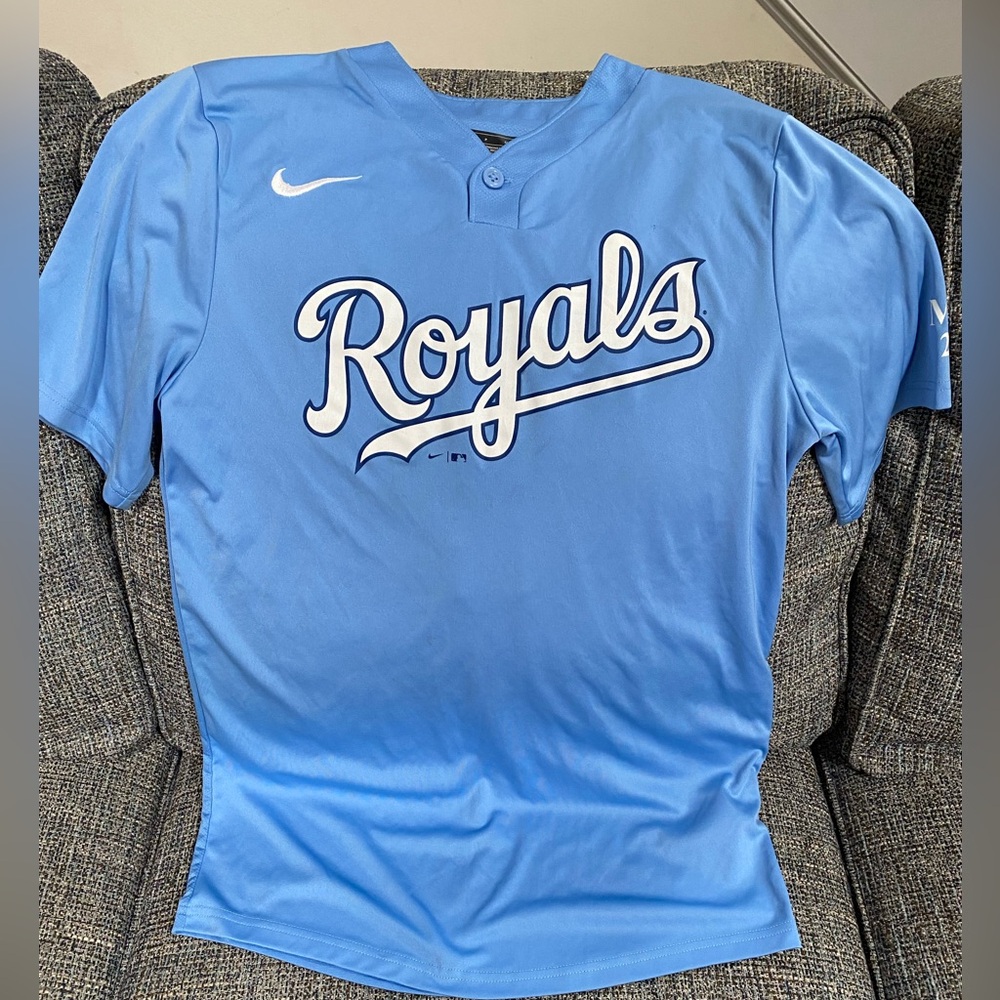 NEW Nike Royals Baseball Jersey #5, Size Adult S